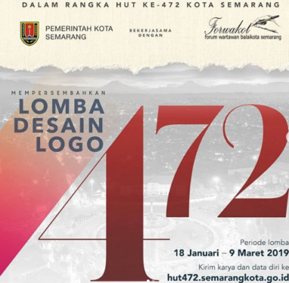 Berhadiah 5 Juta! Siapapun Boleh Ikutan Lomba Desain Logo 472 Pemerintah Kota Semarang (foto: ig/semarangpemkot)